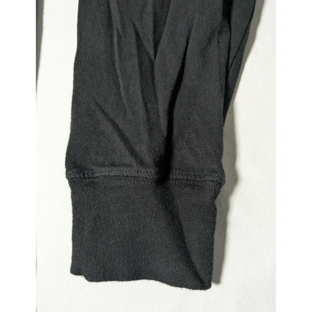 TRUE‎ RELIGION Hurricane Long Sleeve Black Graphic T-Shirt - Men Medium EUC